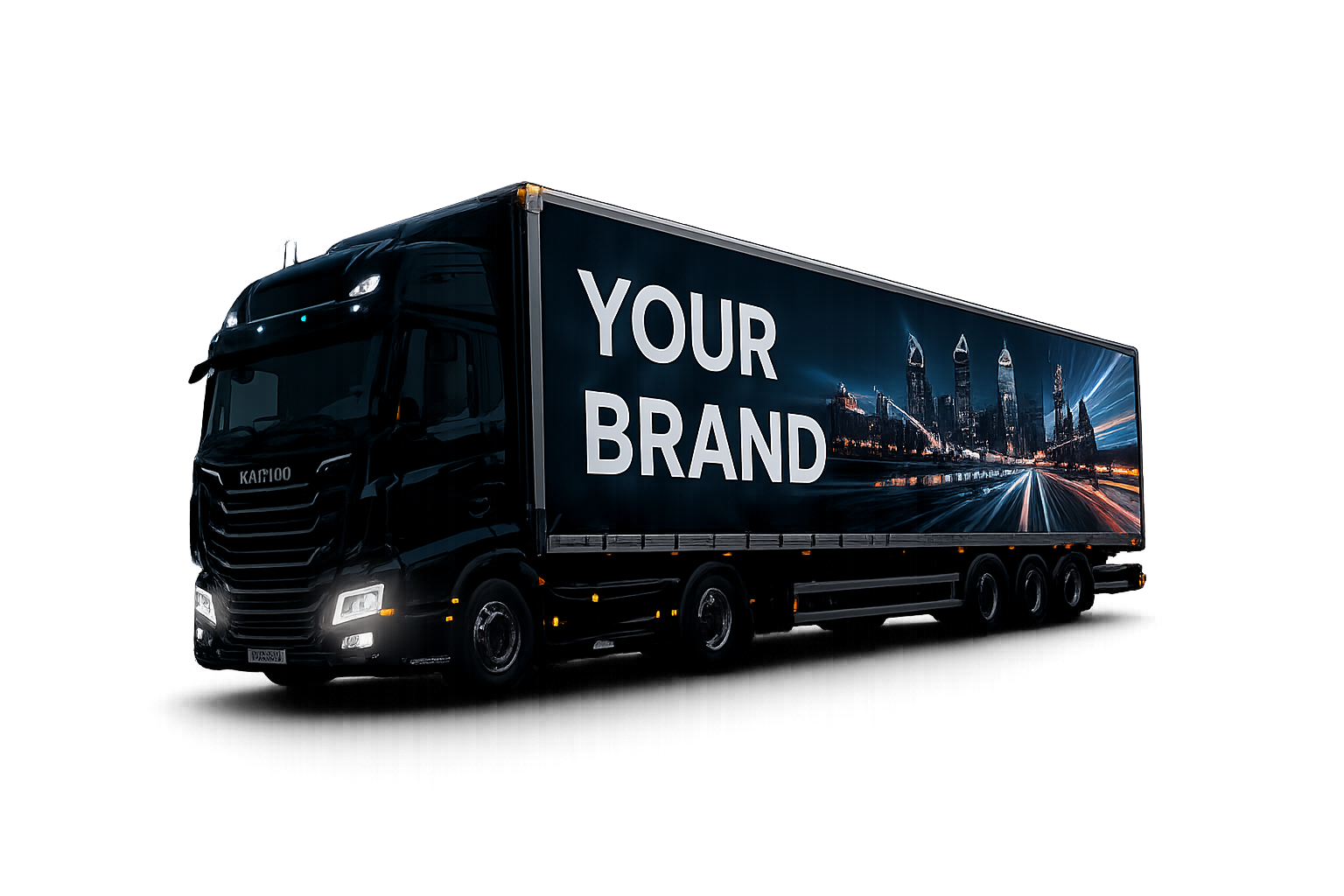 LKW mit individueller Markenwerbung